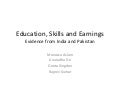 Returns to schooling, ability and cognitive skills in Pakistan and India