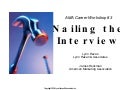 Nailing the Interview:  AMA Career Workshop #3
