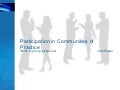 Participation In CoPs