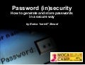 Password (in)security