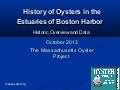 History of Oysters in Boston Harbor