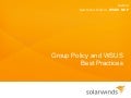 Group Policy and WSUS Best Practices