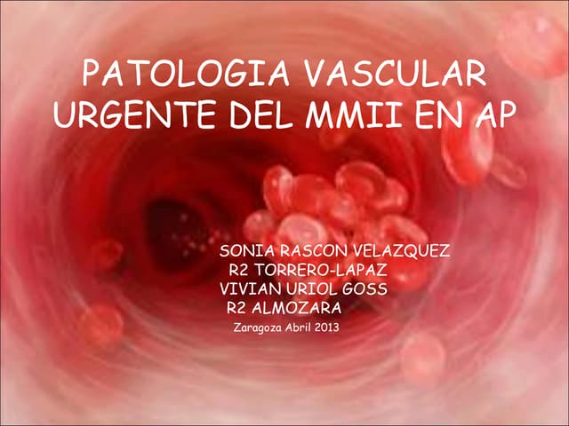 (25-04-2013) Patologia vascular (ppt)