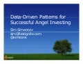 Patterns of Successful Angel Investing by Simeon Simeonov