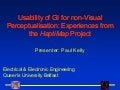 Usability of GI for non-visual perceptualisation: Experiences from the HaptiMap Project
