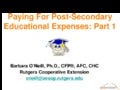 Paying for Post-Secondary Education Expenses