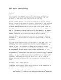 PBS Employee Social Media Policy