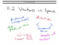 Pc 11.2 Notes Vectors in Space