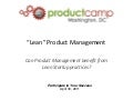 "Lean" Product Management