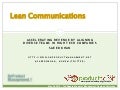 PCT2010 - Lean Communications - Aligning diverse teams and accelerating revenue in high tech companies