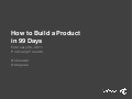 How to Build a Product in 99 Days (Podcamp Toronto)