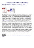 Pdf to word online   100% free & no need to install - free pdf to word blog