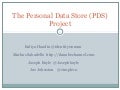 Personal Data Store Project