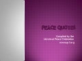 Peace Quotes
