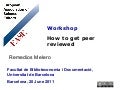 How to get peer reviewed