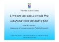 L'impatto del web 2.0 nella PA: il punto di vista del back office