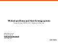 Leverage points for wicked problems
