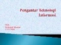 Pengantar teknologi informasi