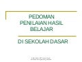 Penilaian Hasil Belajar di SD