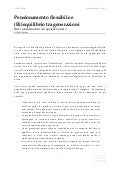 Pensionamento flessibile e Riequilibrio tra generazioni