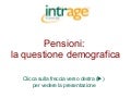 Pensioni: la questione demografica