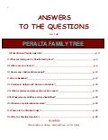 Peralta Family Tree - Q&A Book