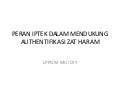 Peran iptek dalam mendukung authentifikasi zat haram