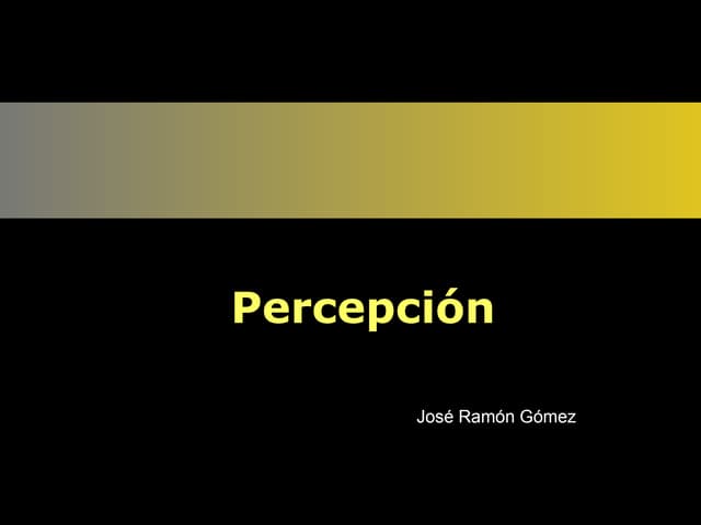 Percepcion: Teoria y Leyes