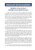 Perencanaan dan Pembuatan Keputusan