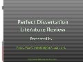 Perfect dissertation literature review