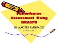 Performance assessment  using grasps