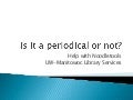 Periodical Or Not