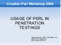 Perl Usage In Security and Penetration testing