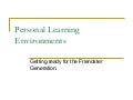 Personal  Learning Environments