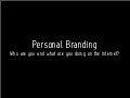 Personal Branding Workshop