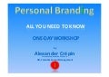 Personal branding workshop: All you need to know about Personal Branding by Alexander Crepin