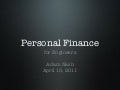 Personal Finance for Engineers