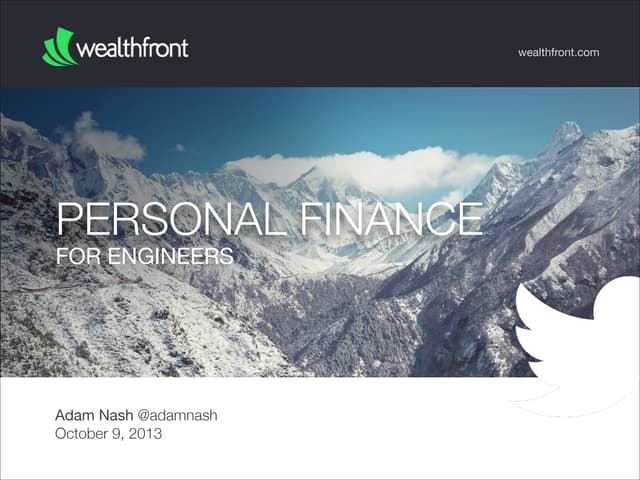 Personal Finance for Engineers (Twi...