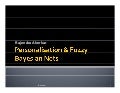 Personalisation and Fuzzy Bayesian Nets