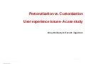 Personalization vs. Customization - Comparative Study