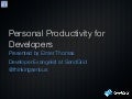 Personal Productivity for Developers v3