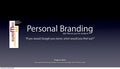 Personal Branding for students