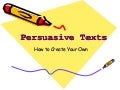 Persuasive texts