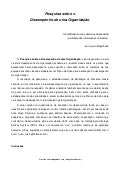 Pesquisa sobre o desempenho de uma organização