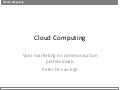 Cloud Computing - Peter van Eijk