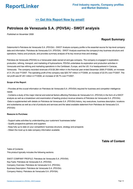 Petroleos de Venezuela S.A. (PDVSA)...