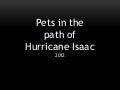 Pets in the Path of Isaac