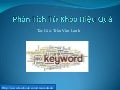 Phân tích từ khóa(keyword) hiệu quả