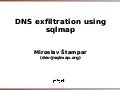 DNS exfiltration using sqlmap