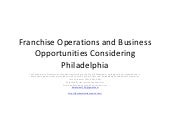 Philadelphia market information for franchise and business expansion into the philadelphia market